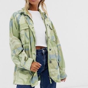 FREE PEOPLE Lead the Way Camo  Jacket